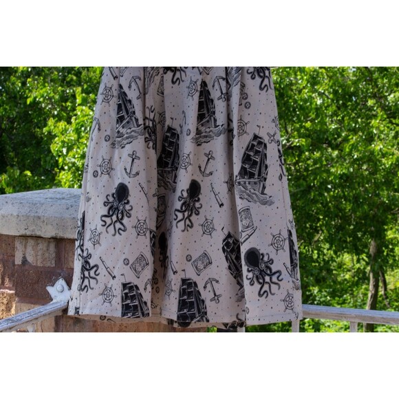 Sourpuss Cream Kraken’s Revenge Lizzie Dress Retired Rockabilly Pinup Style | XS - Picture 11 of 16